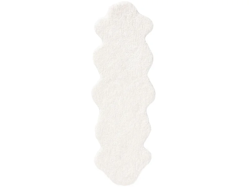 Tapis à poils longs Cloudy Crème 60x170 cm