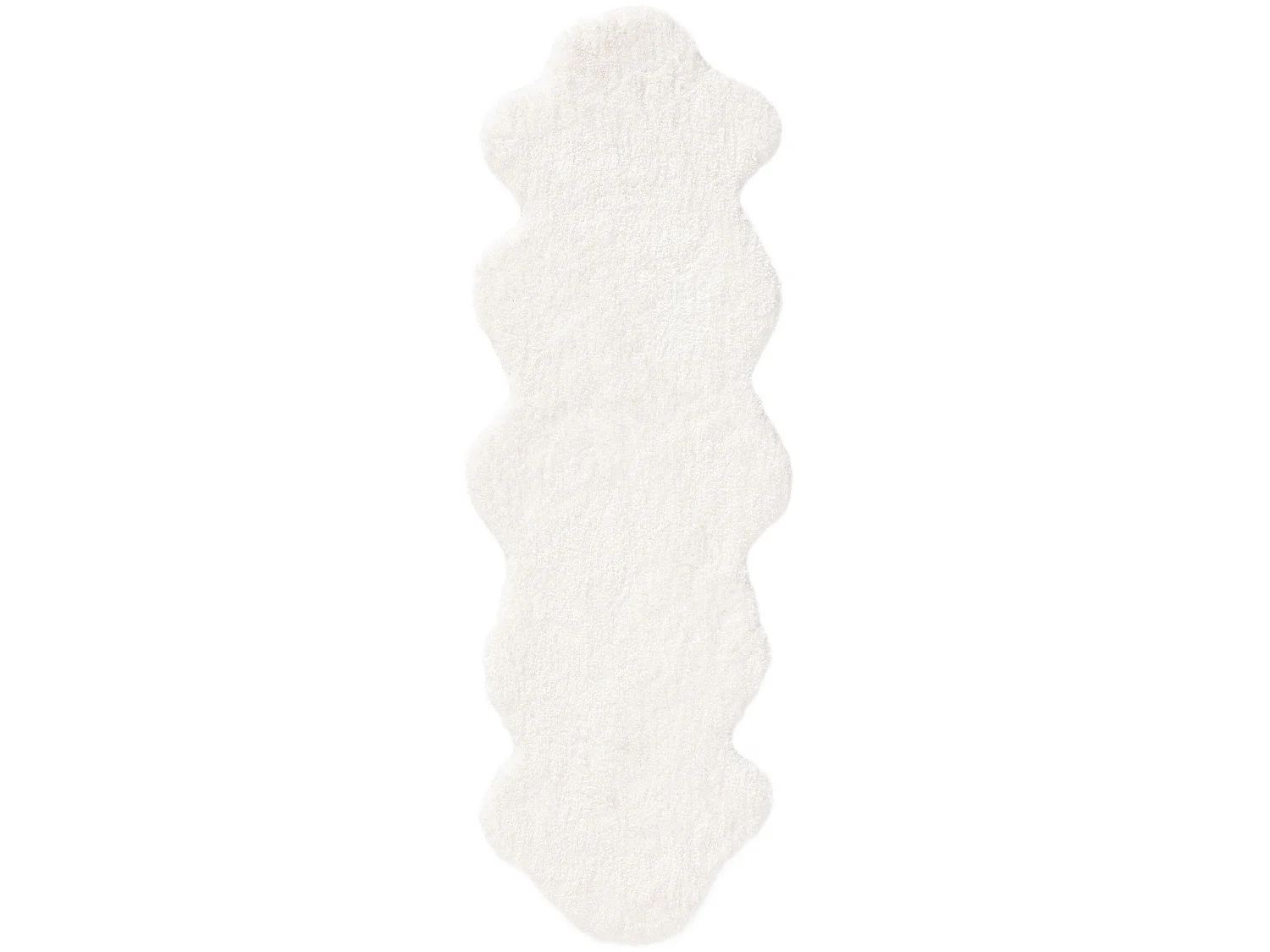 Tapis à poils longs Cloudy Crème 60x170 cm