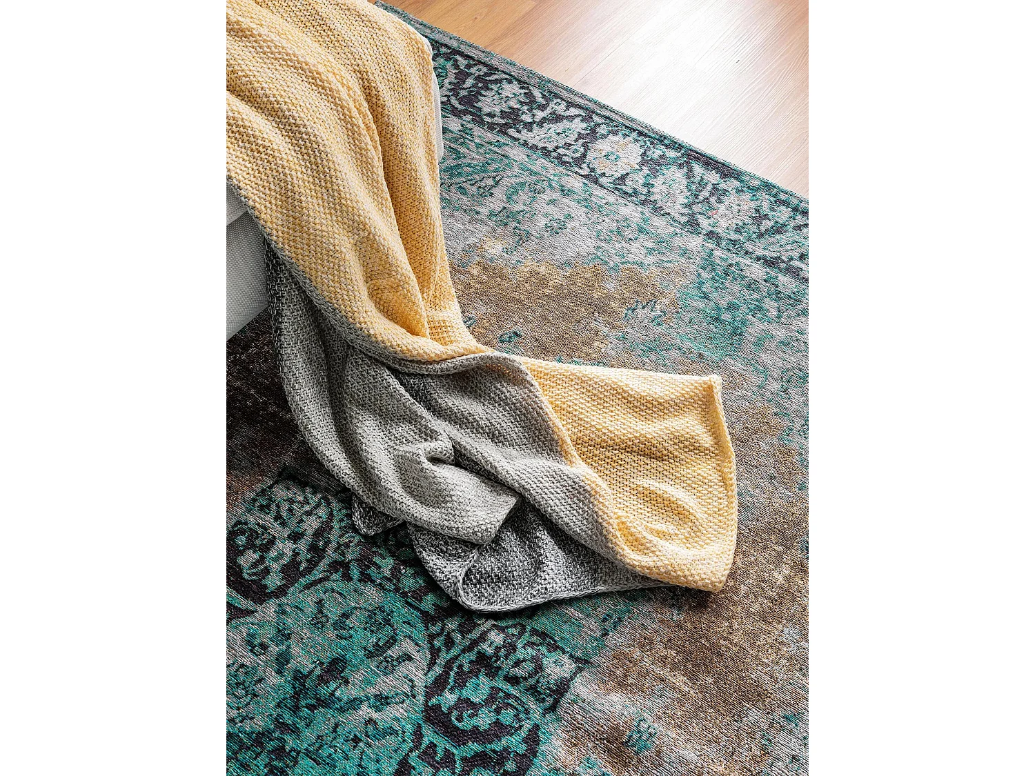 Tapis tissé à plat Tosca Turquoise 75x165 cm