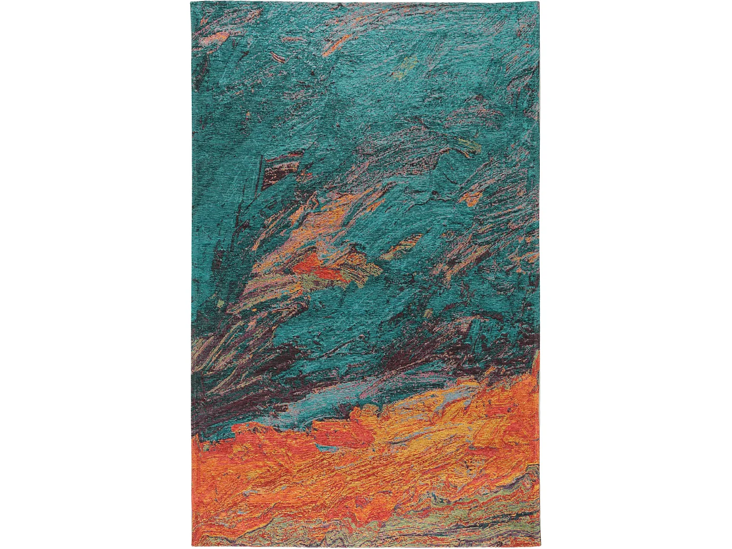 Tapis tissé à plat Stay Turquoise 75x165 cm