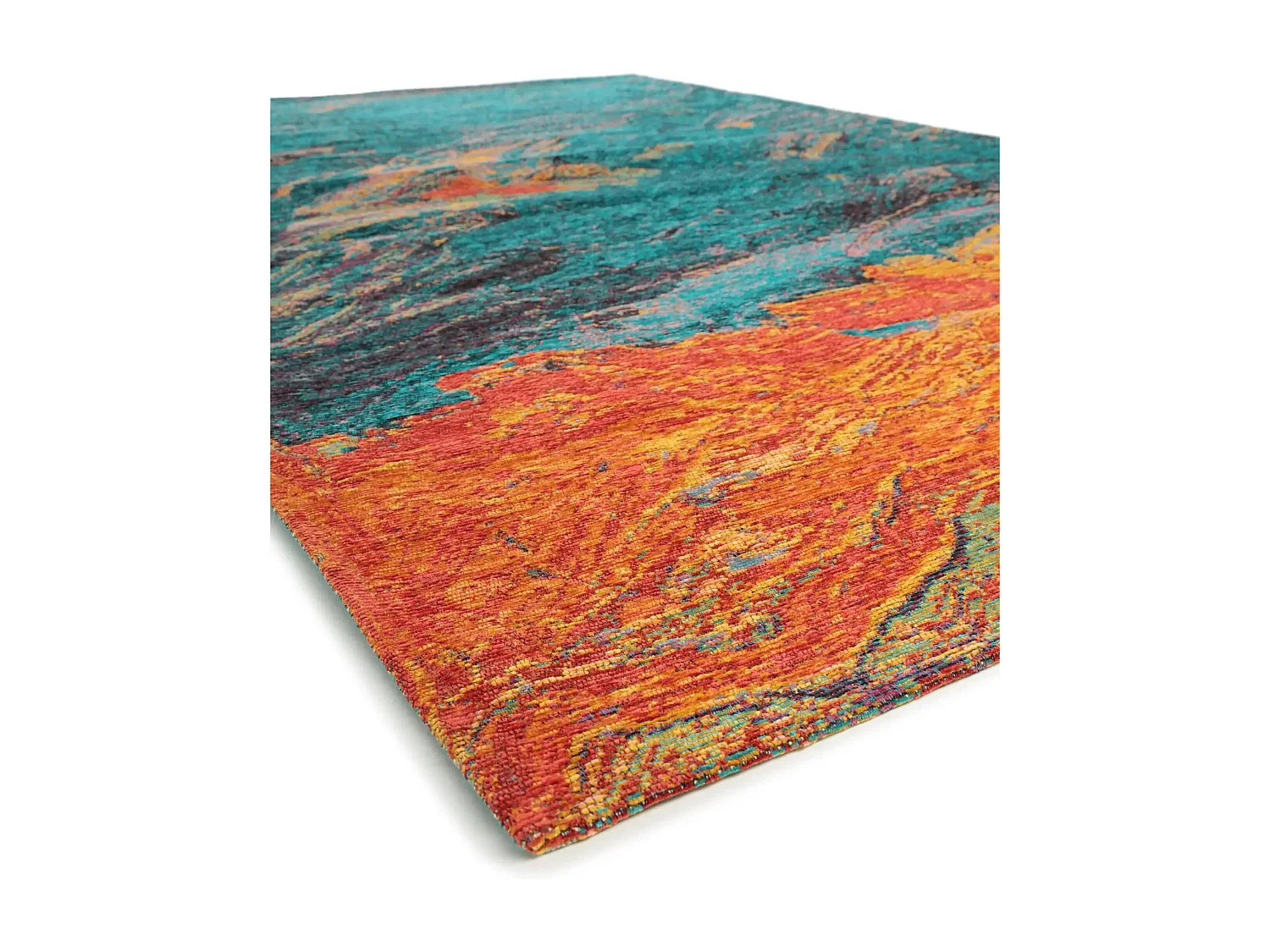 Tapis tissé à plat Stay Turquoise 75x165 cm