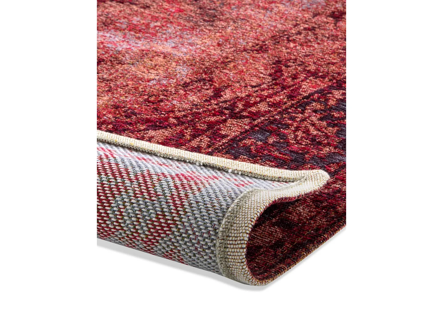 Tapis tissé à plat Tosca Rouge 75x165 cm