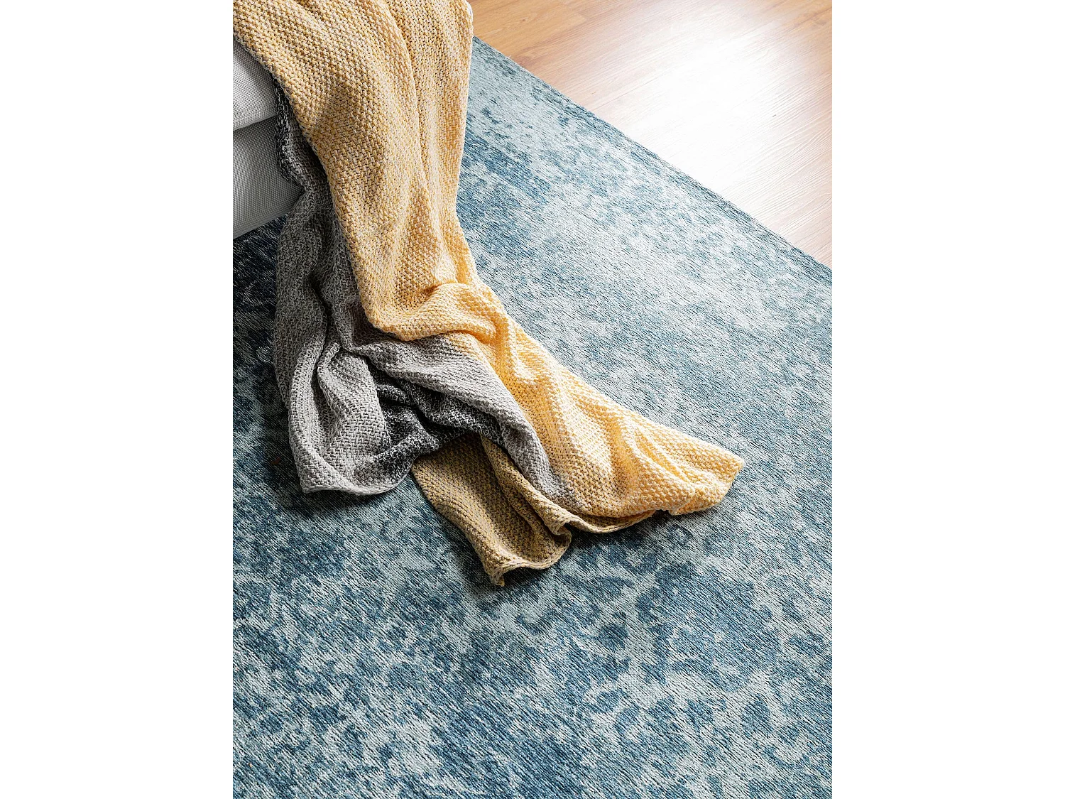 Tapis tissé à plat Tosca Bleu 75x165 cm