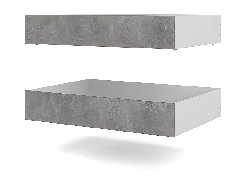 Nada Bett 2 Bettschubladen breite 99 cm, beton dekor.