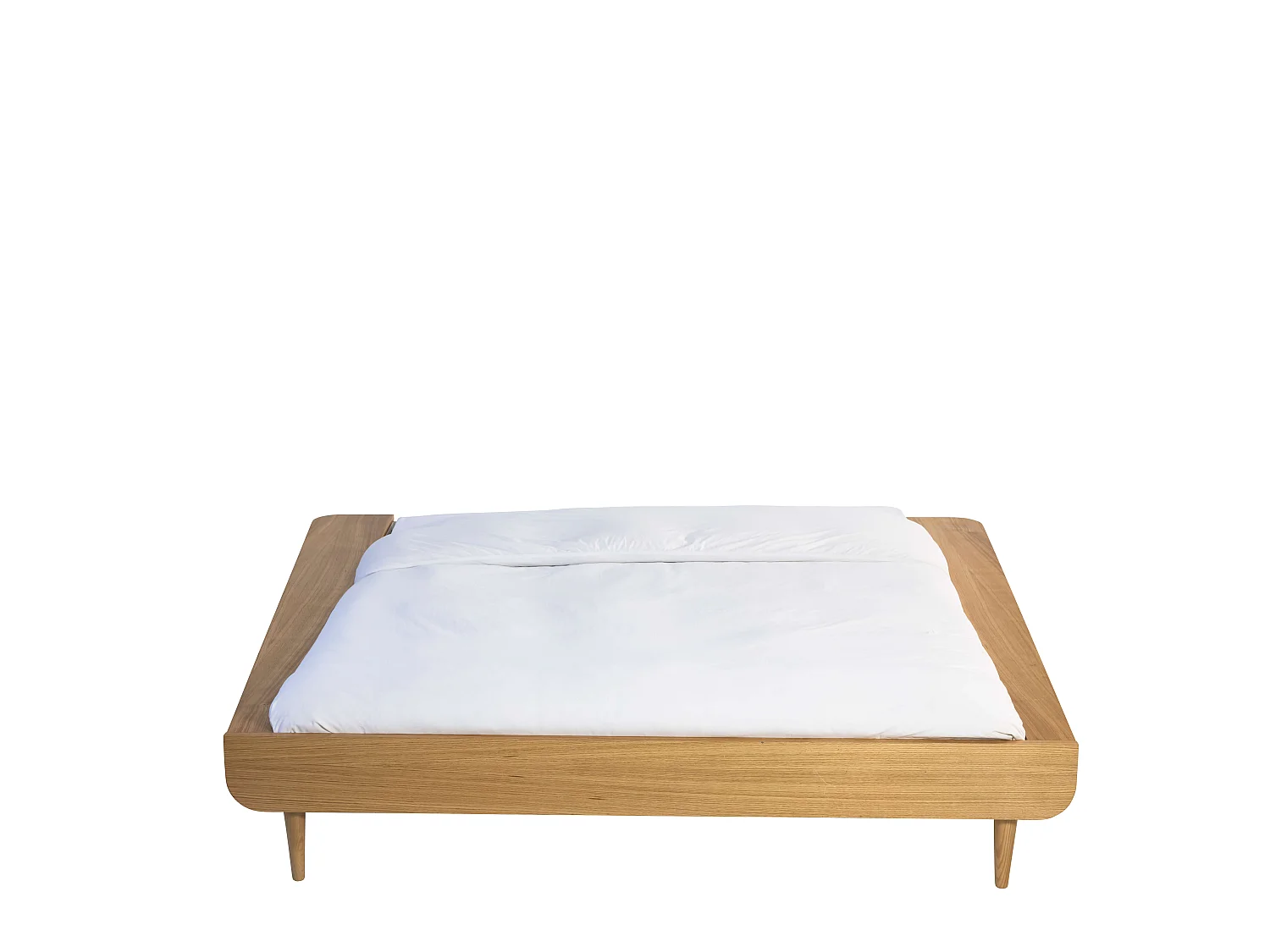 Lit SMOOTHCLOUD 140x190 cm en bois naturel