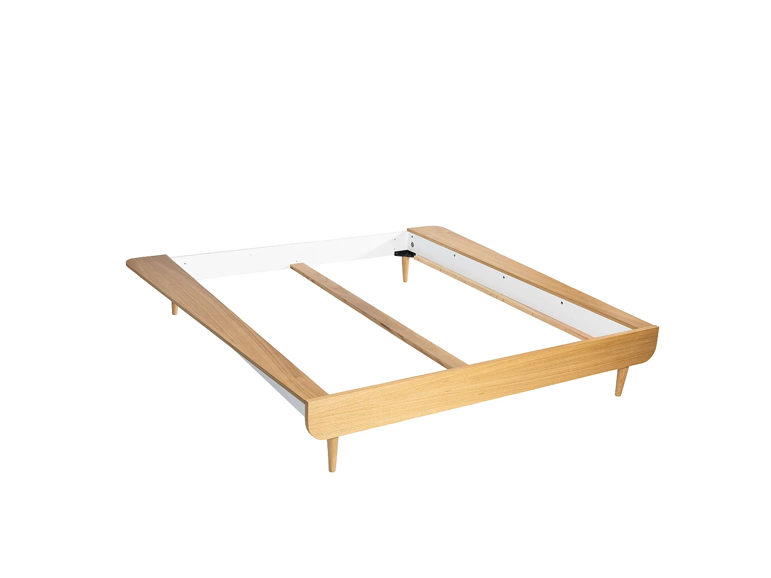 Lit SMOOTHCLOUD 140x190 cm en bois naturel
