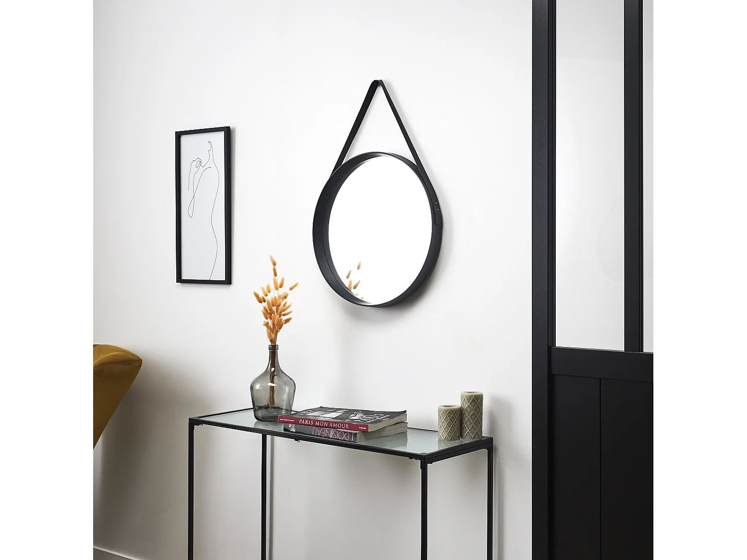 Miroir Barbier D50cm Noir