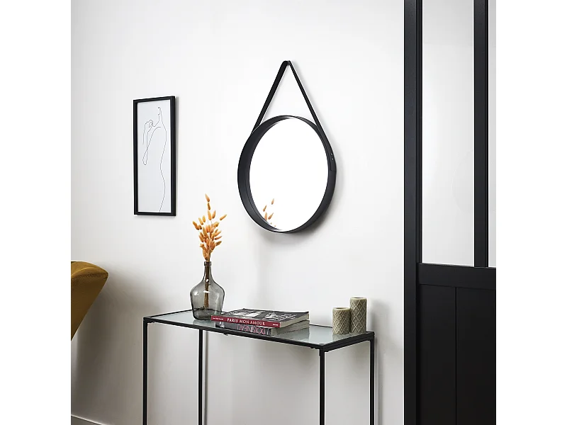 Miroir Barbier D50cm Noir