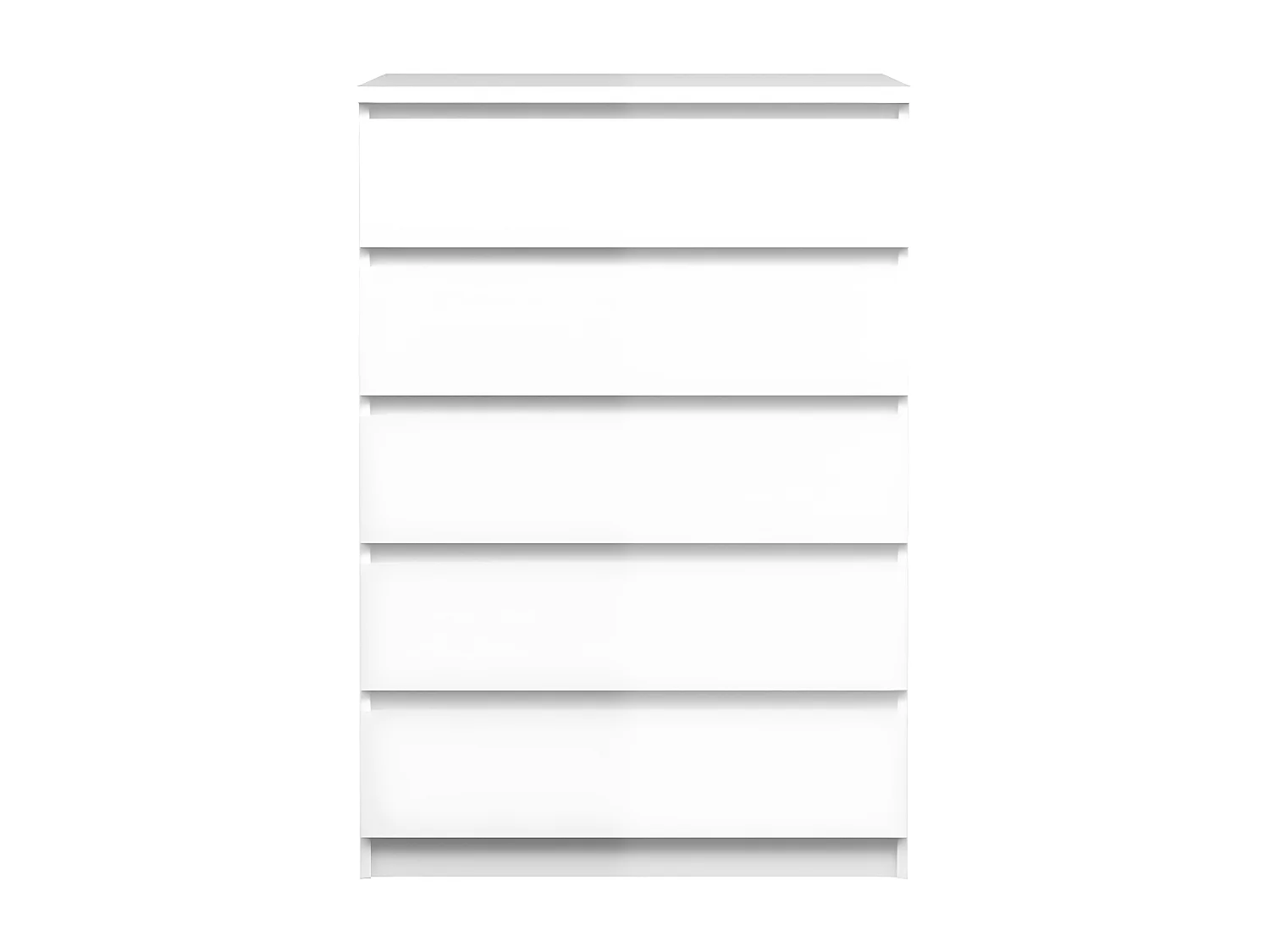 Nada Commode large 5 tiroirs, blanc brillant.