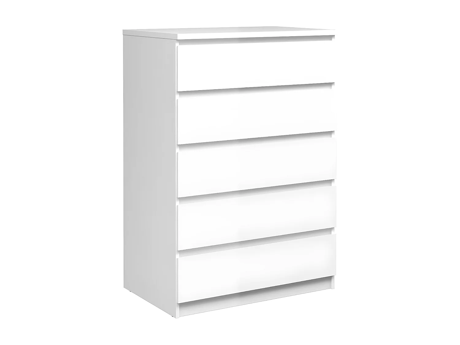 Nada Commode large 5 tiroirs, blanc brillant.