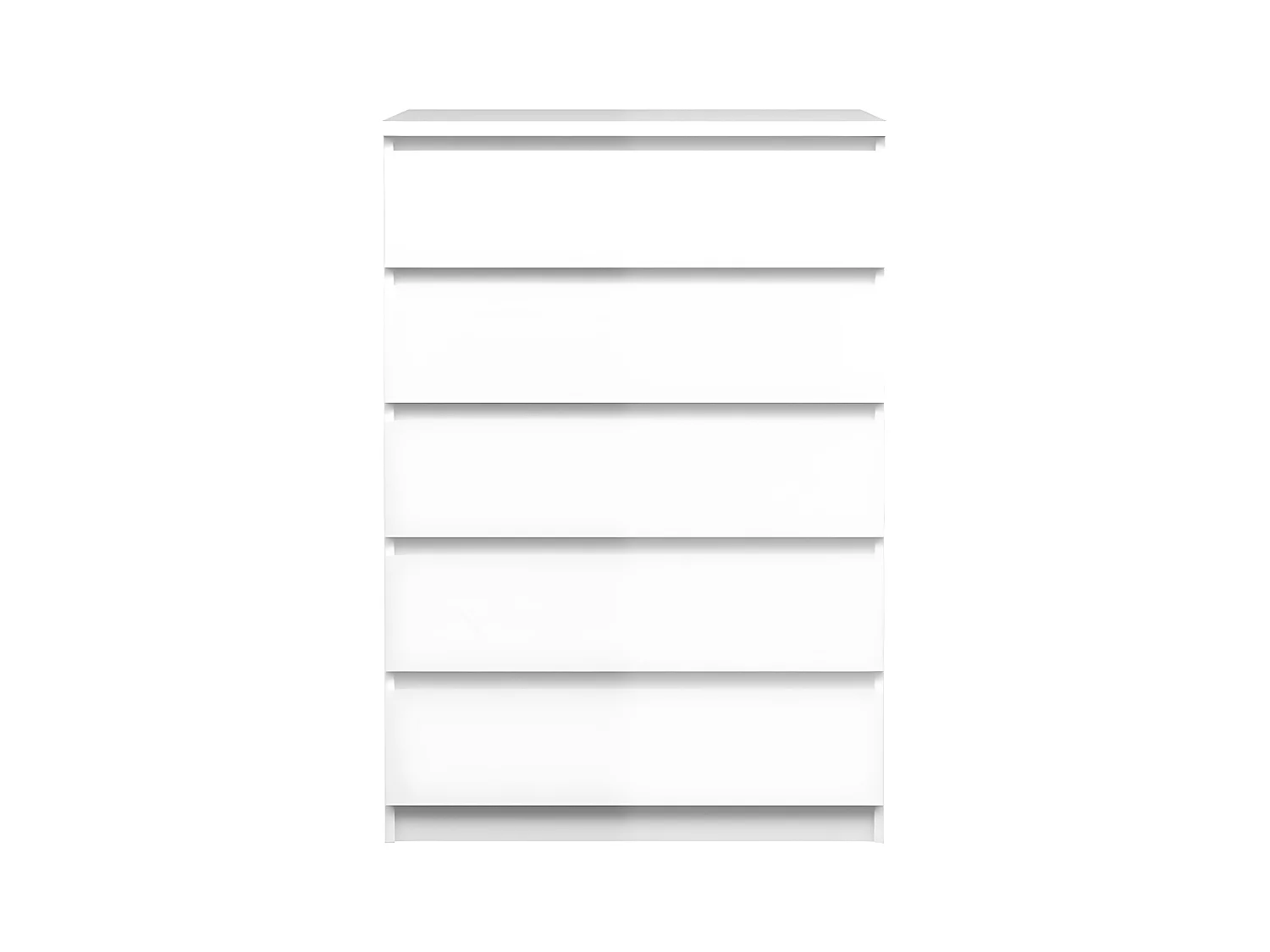 Nada Commode large 5 tiroirs, blanc brillant.