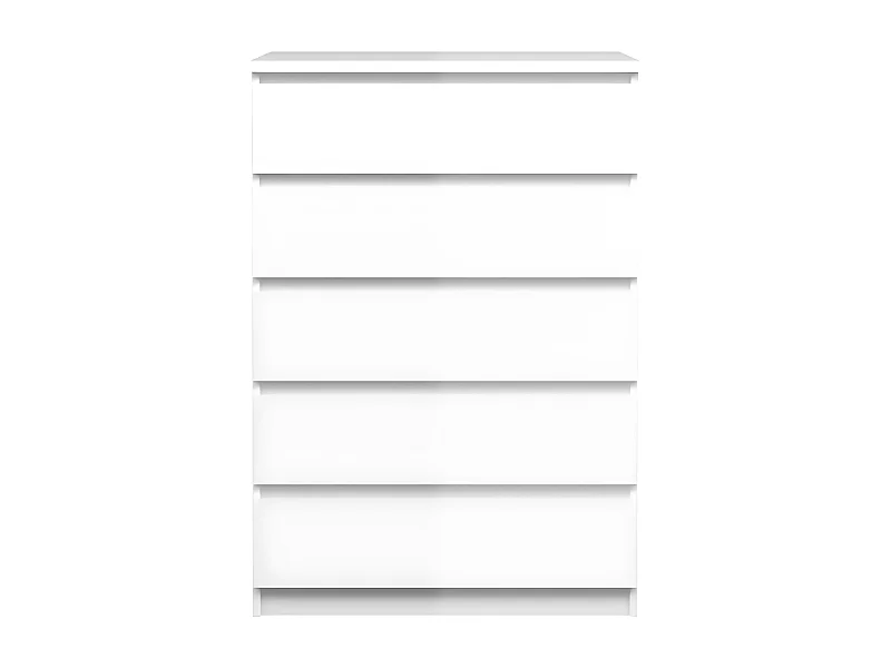 Nada Commode large 5 tiroirs, blanc brillant.