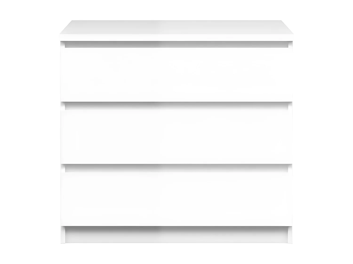 Nada Kommode breit 3 Schubladen weiss hochglanz.