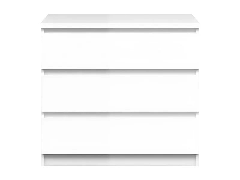 Nada Commode large 3 tiroirs, blanc brillant.