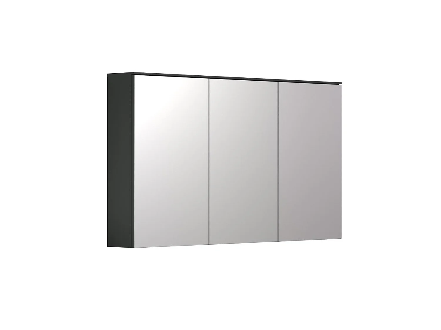 Synnax armoir de salle de bain avec miroir 3 portes miroir gris.