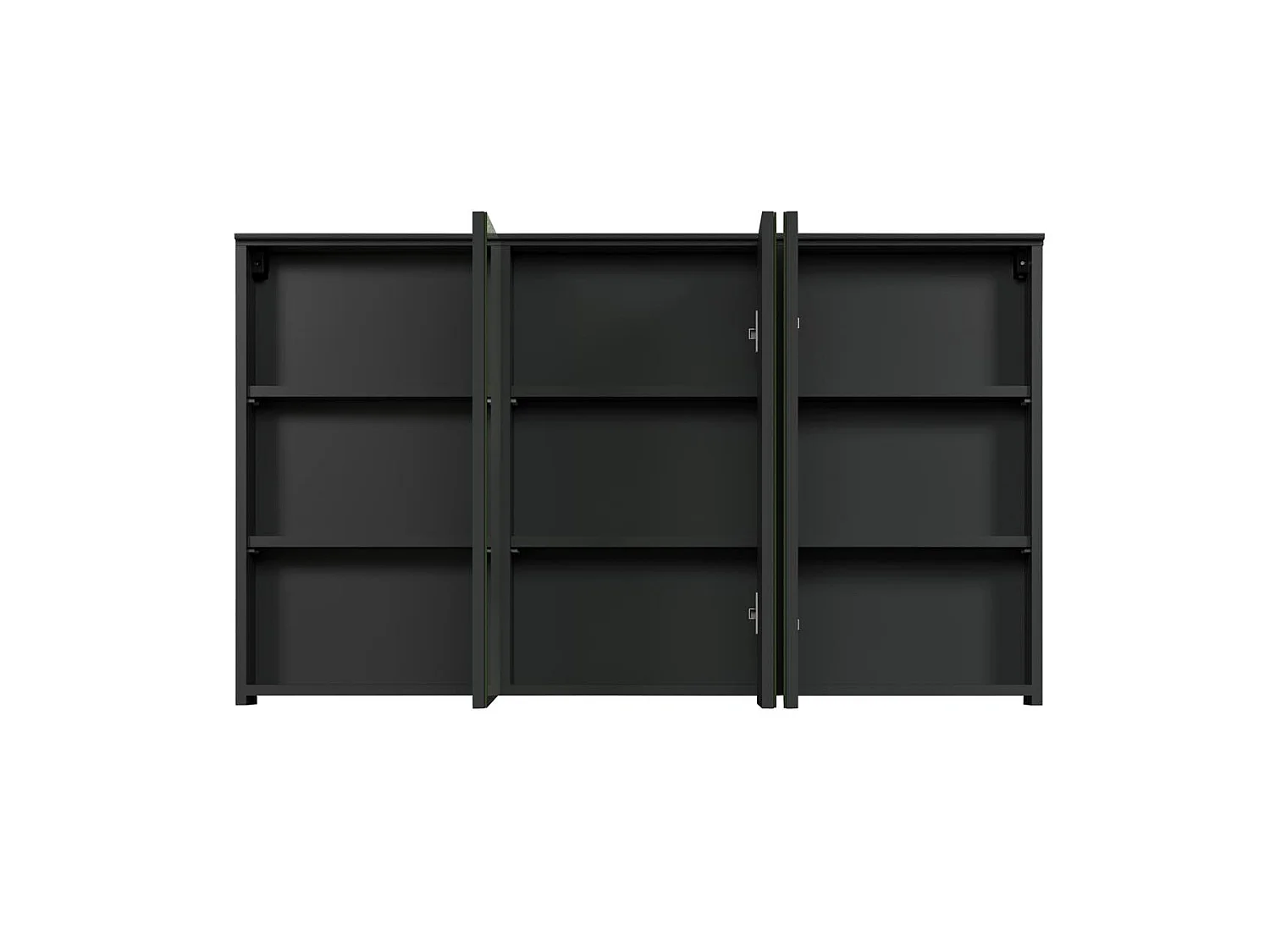 Synnax armoir de salle de bain avec miroir 3 portes miroir gris.