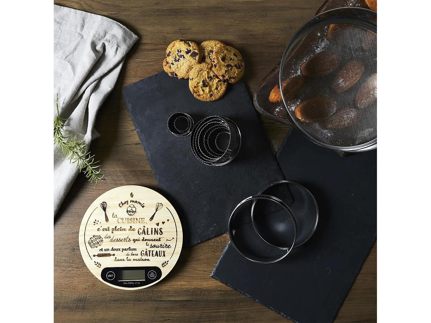 Lot de 2 Cercles à Tartelette "Mamie Lily" 12cm Argent