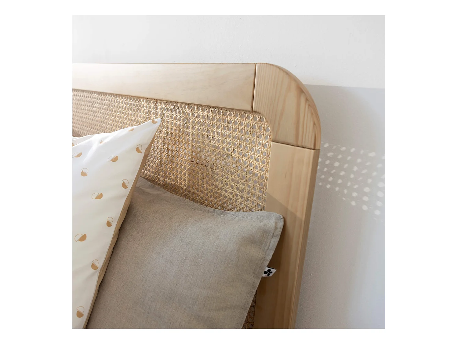 Tête de lit SMOOTHCLOUD 90 cm en cannage et bois naturel