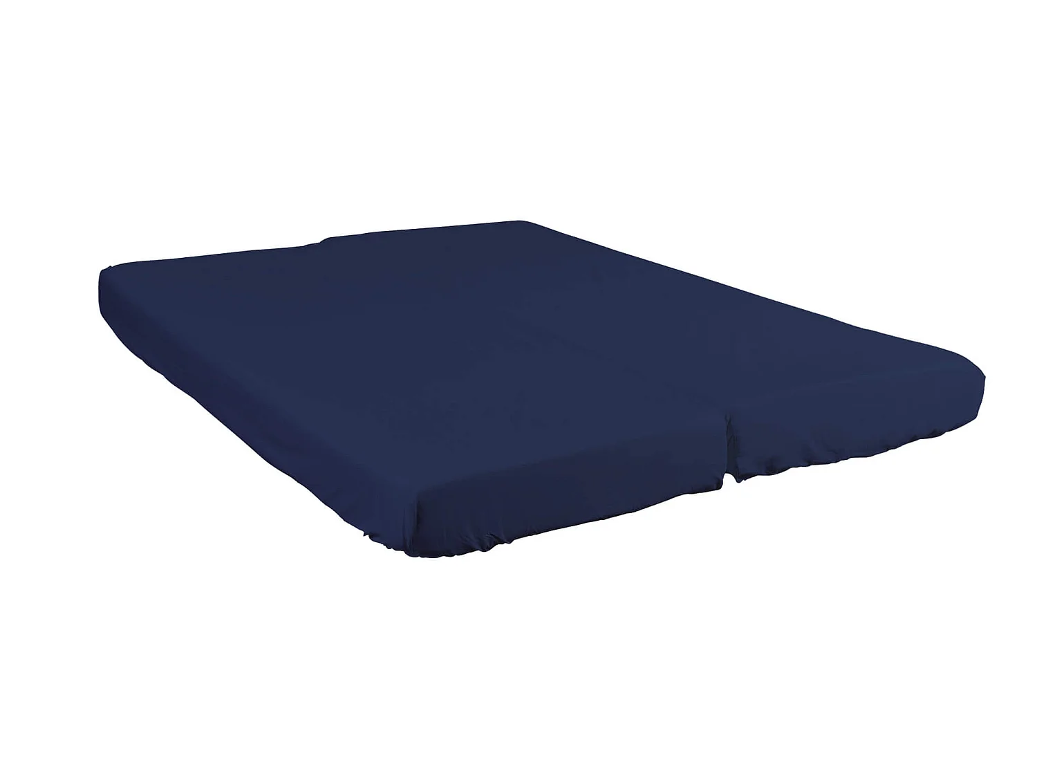 Drap housse bleu marine pour matelas clic-clac bonnet 20 cm 130x190