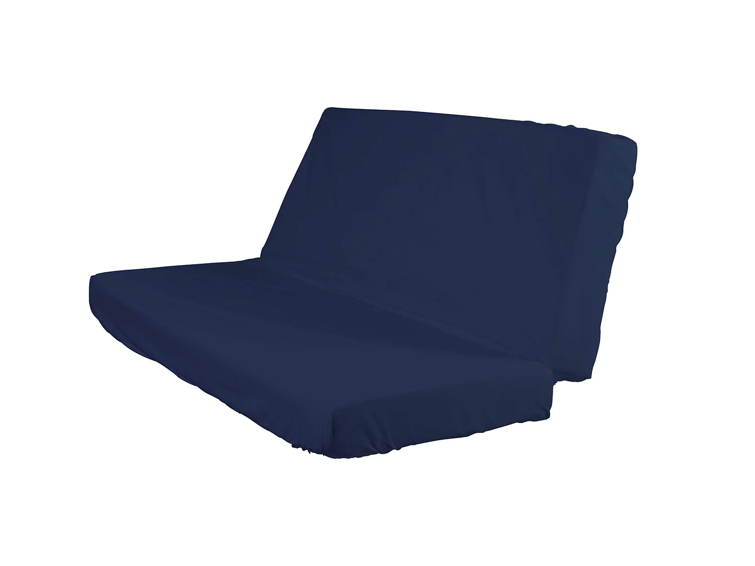 Drap housse bleu marine pour matelas clic-clac bonnet 20 cm 130x190