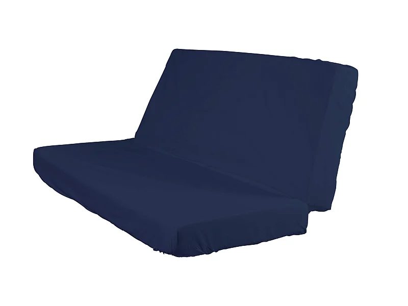 Drap housse bleu marine pour matelas clic-clac bonnet 20 cm 130x190