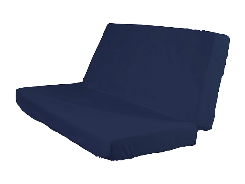Drap housse bleu marine pour matelas clic-clac bonnet 20 cm 130x190