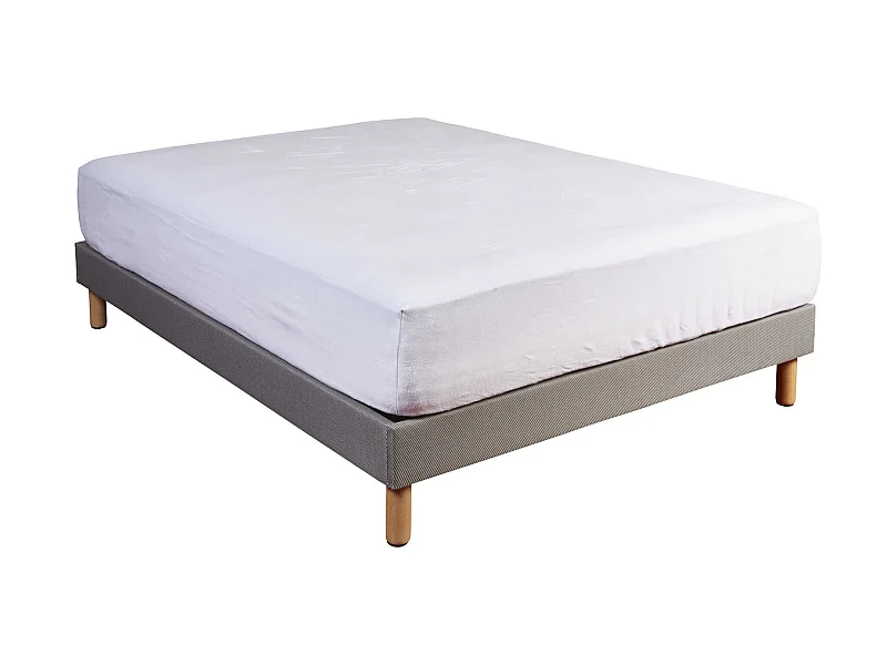 Protège matelas molleton 100% coton - bonnet 40 cm 180x200