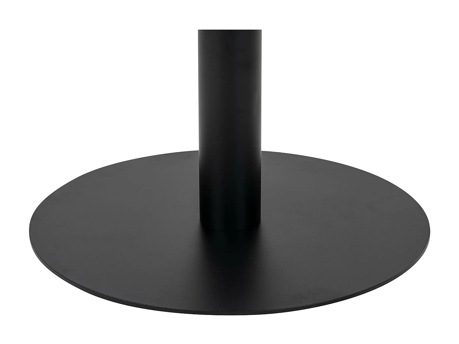 Apariencia de mármol de la bandeja de la mesa de barra y pie negro Ø 70 x 105 cm