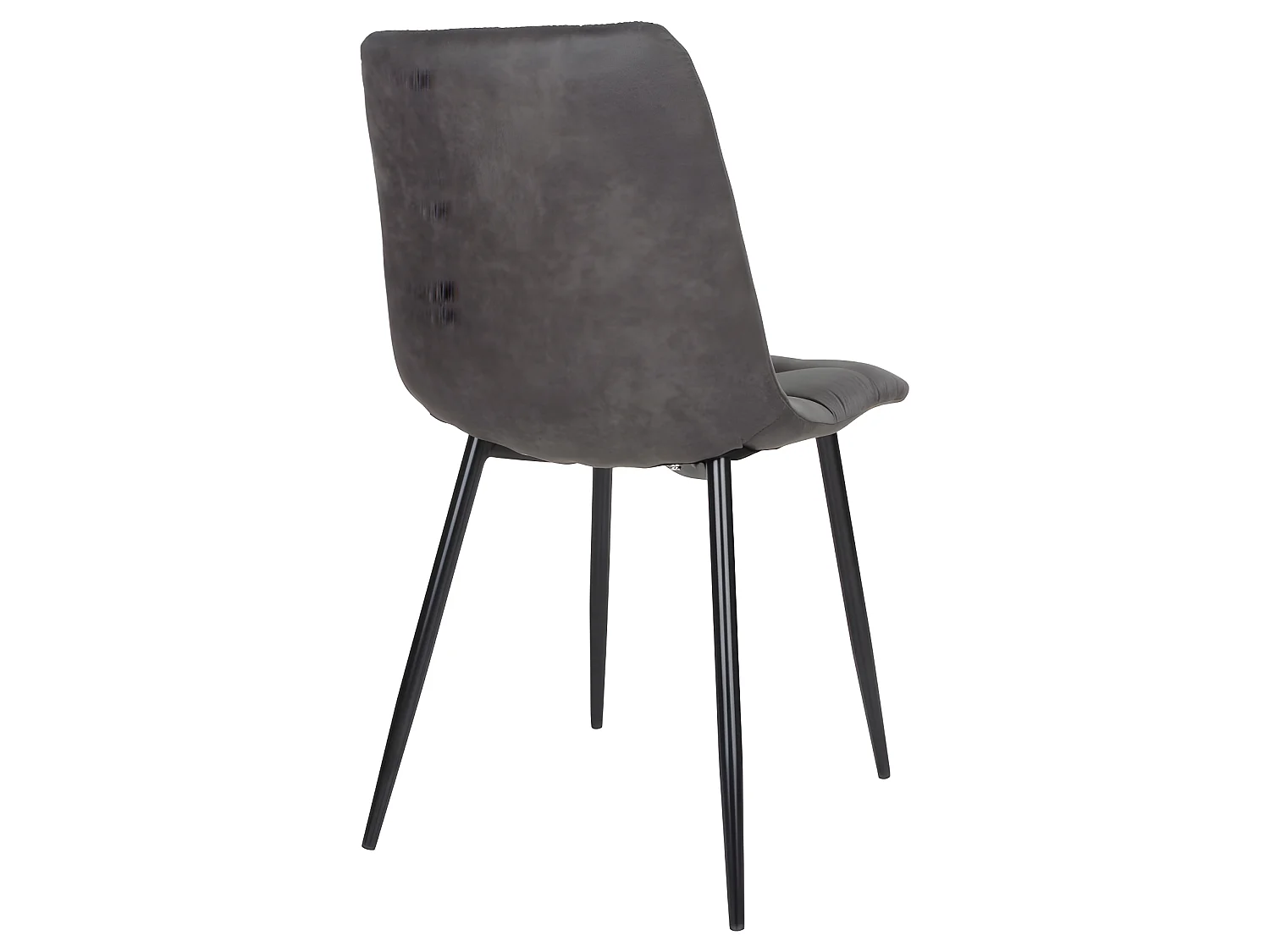 Tony Salle à manger, 1 table à manger et 6 chaises, gris foncé et chêne.