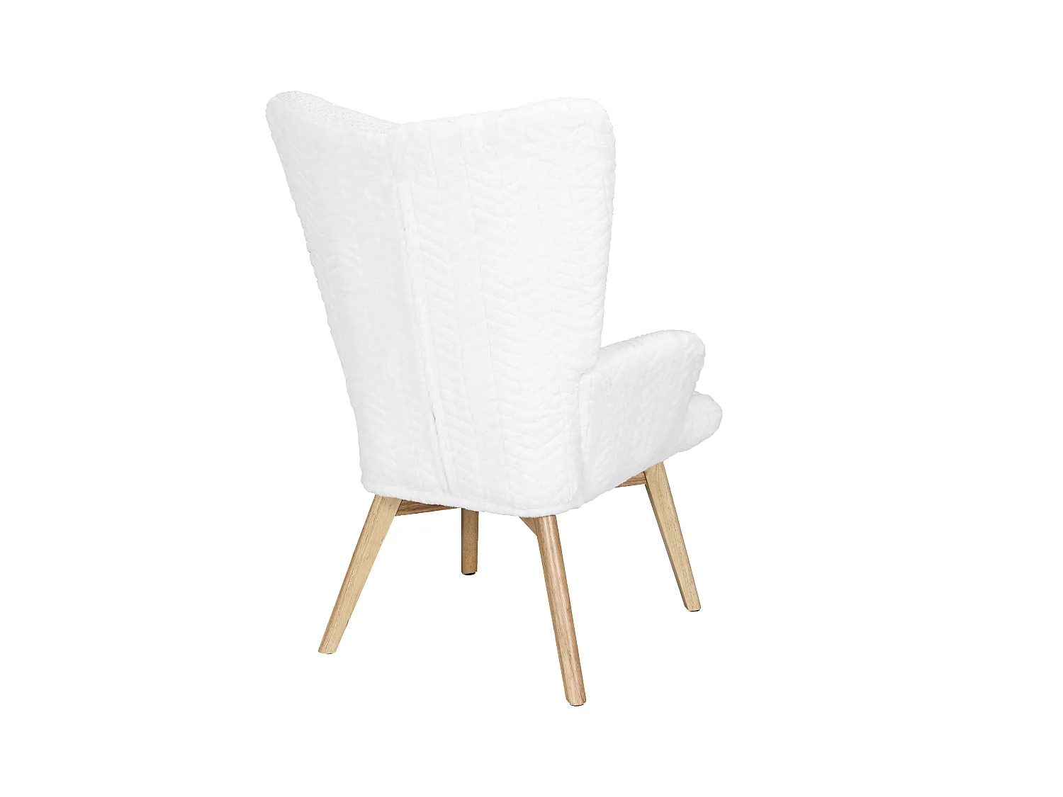 Fauteuil Helsinki Patchwork Blanc Beige, Marron