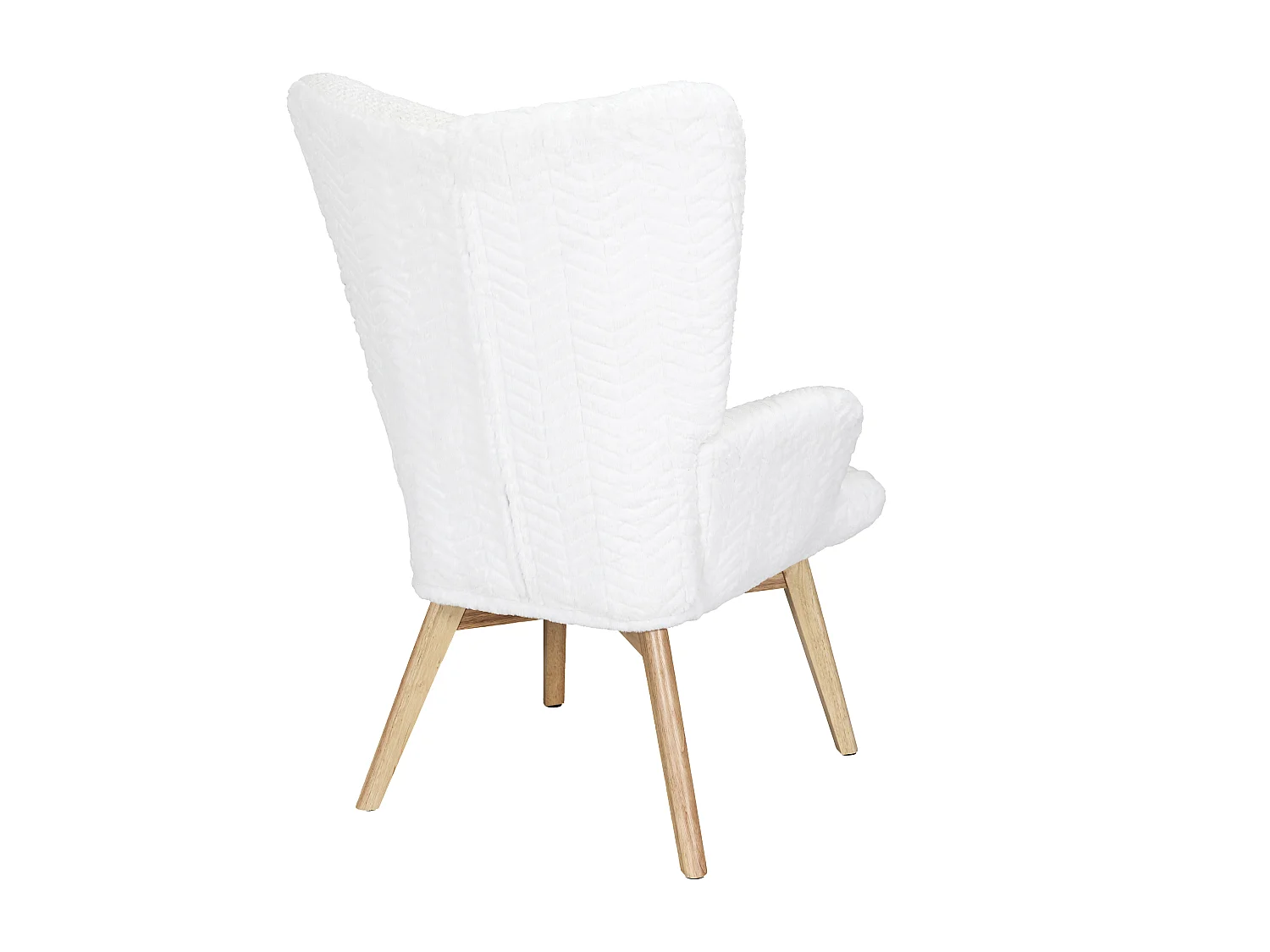 Fauteuil Helsinki Patchwork Blanc Beige, Marron