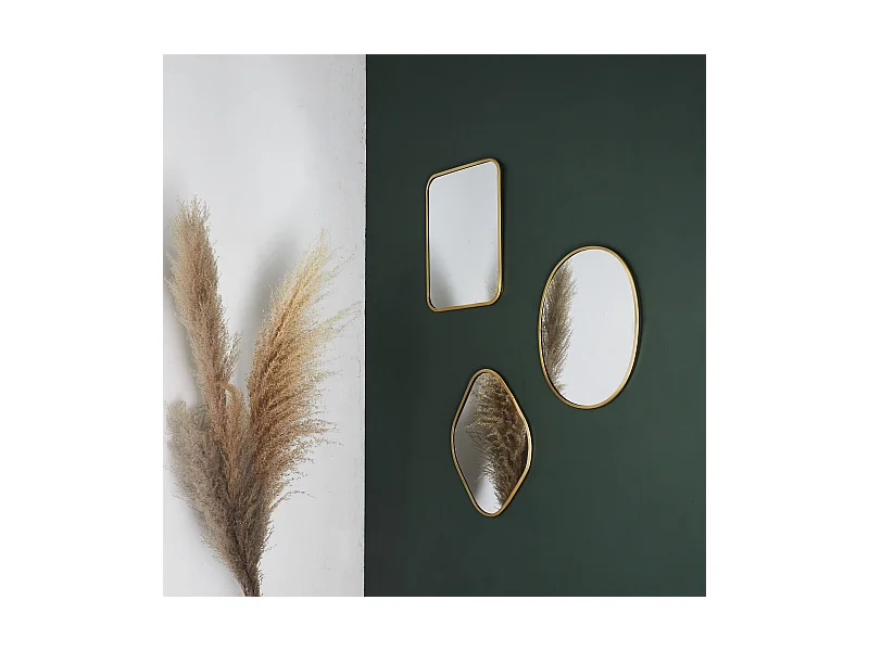 Lot De 3 Miroirs Contour D Co Or