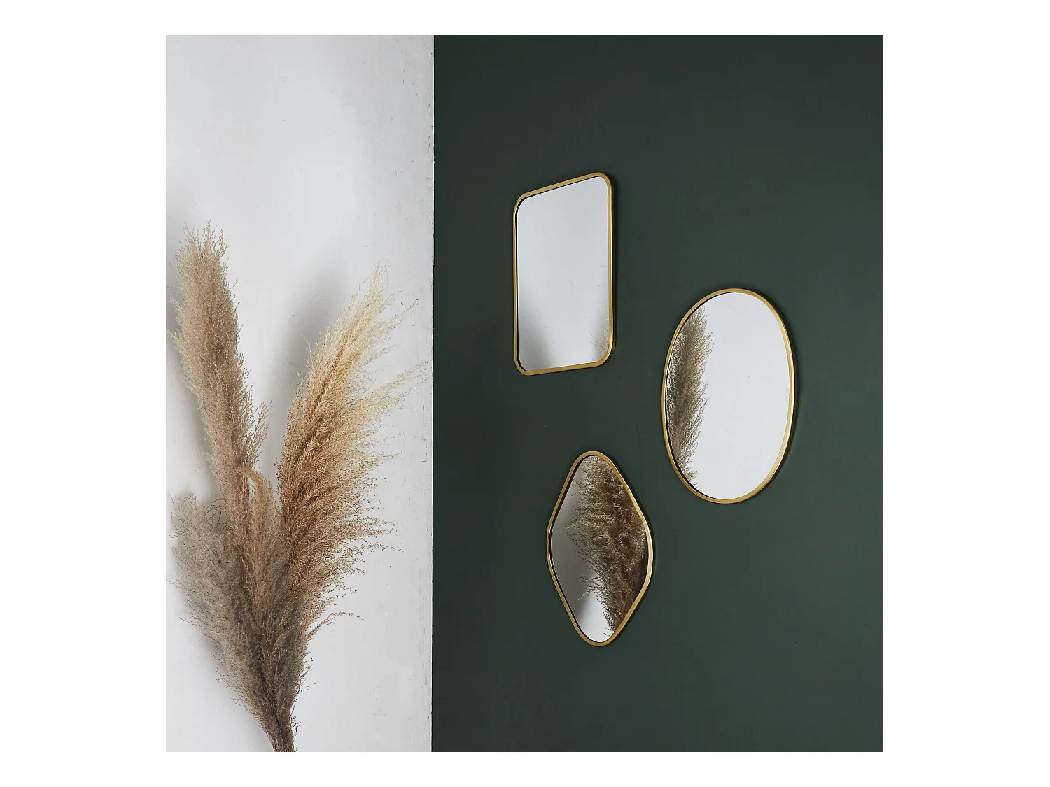 Lot De 3 Miroirs Contour D Co Or