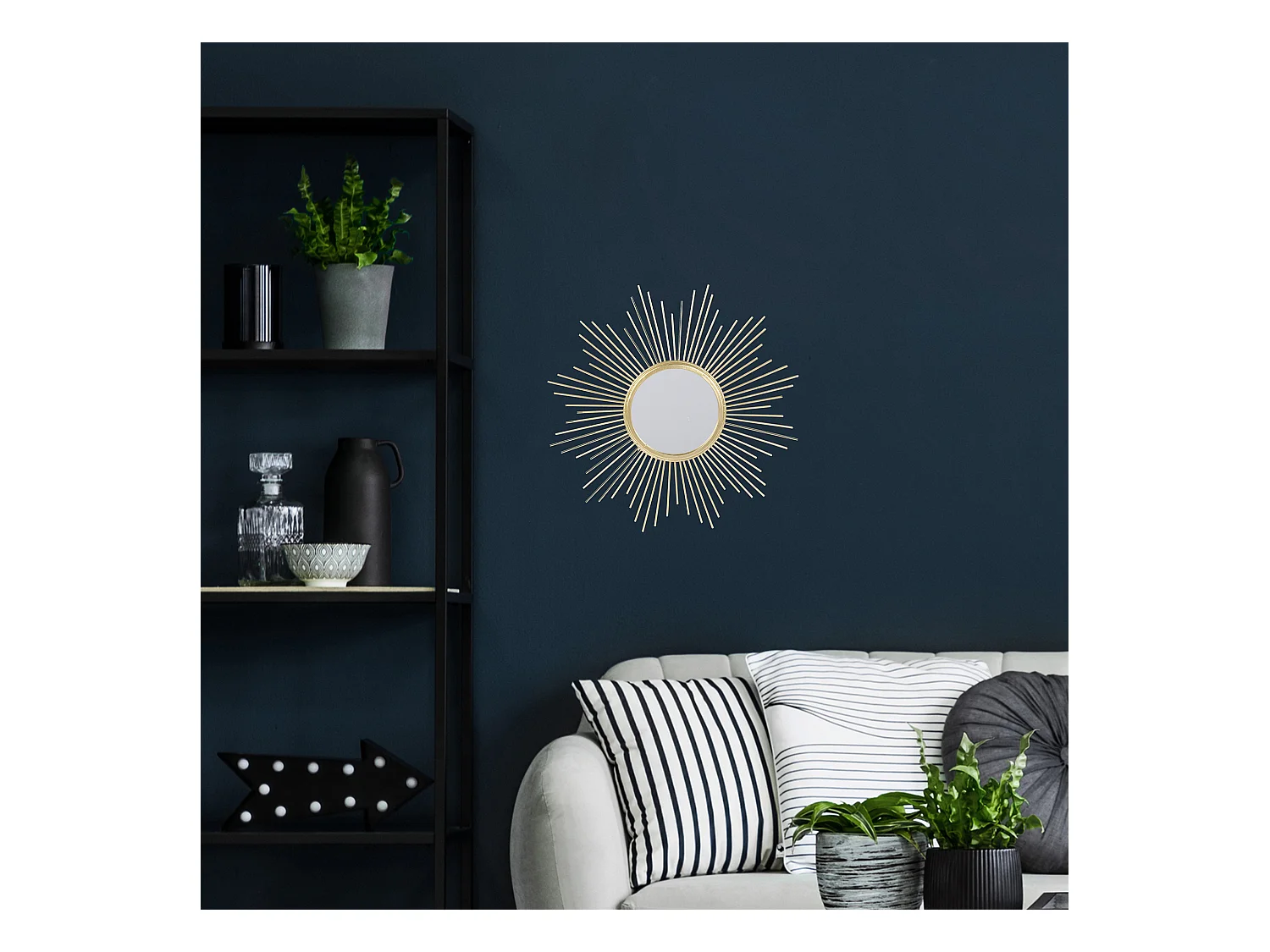 Miroir Soleil Petit Format 19.5cm Or