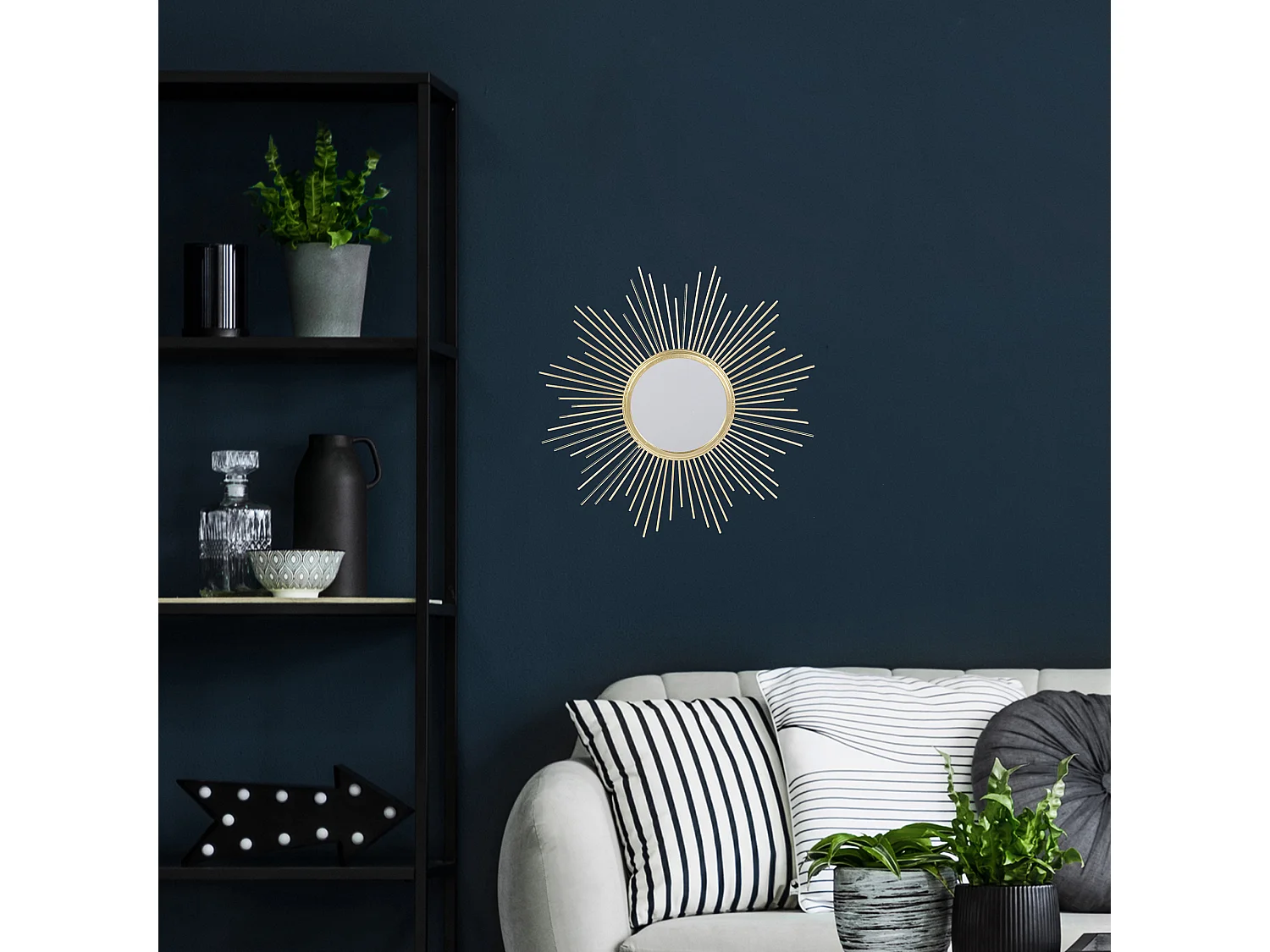 Miroir Soleil Petit Format 19.5cm Or