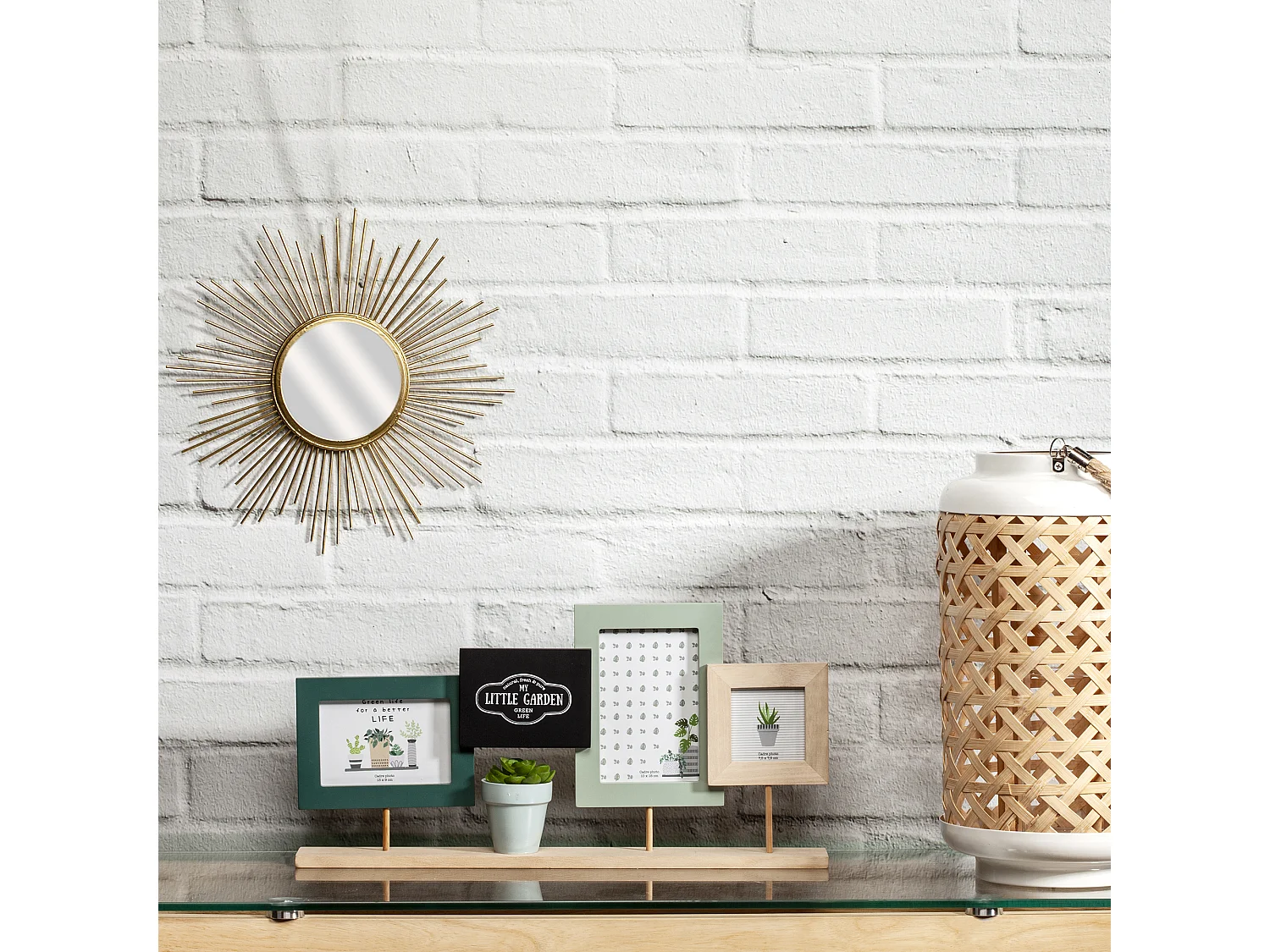 Miroir Soleil Petit Format 19.5cm Or