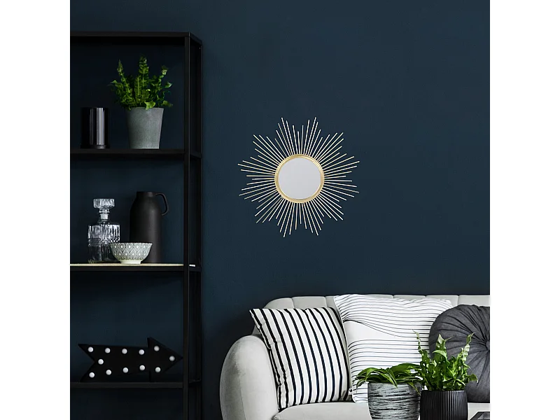 Miroir Soleil Petit Format 19.5cm Or