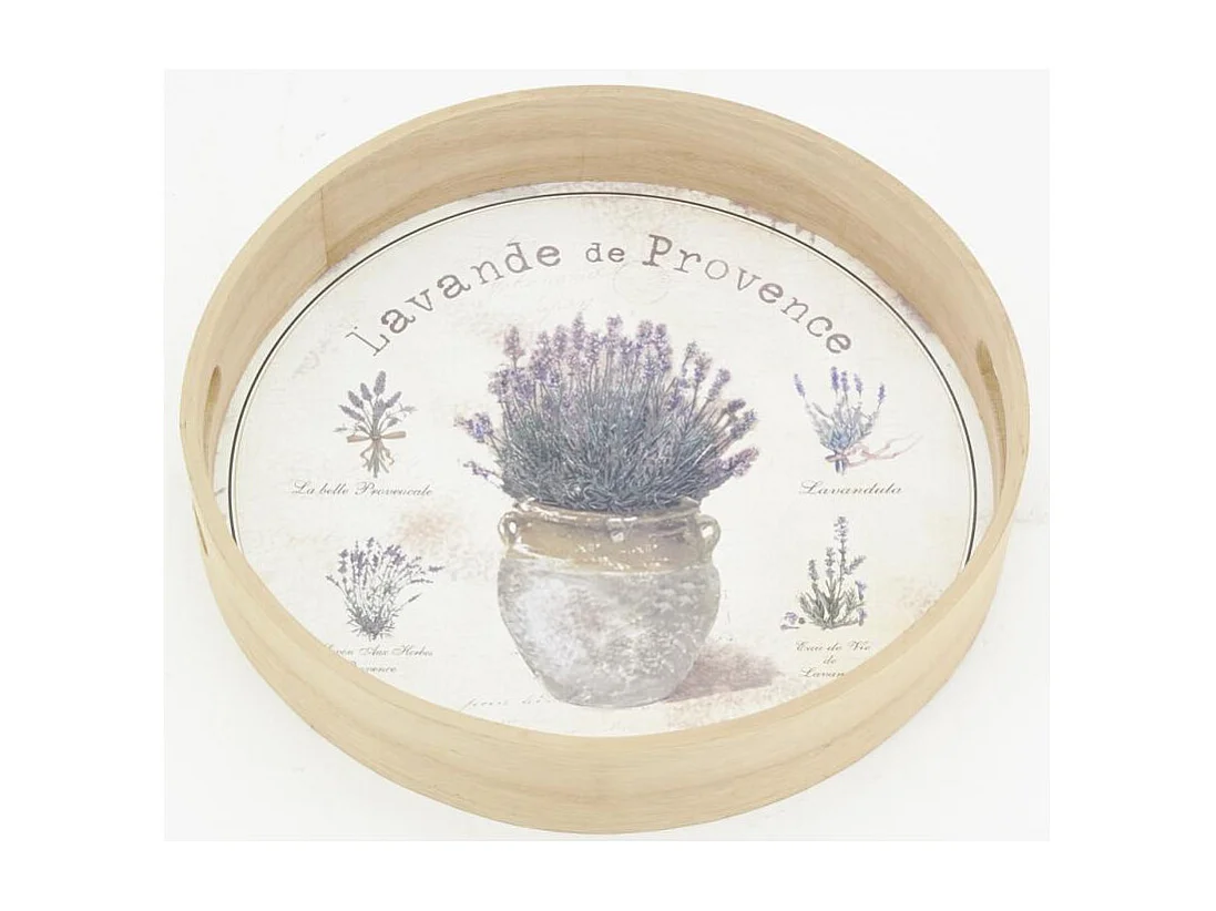 Plateaux ronde en bois naturel "Provence"