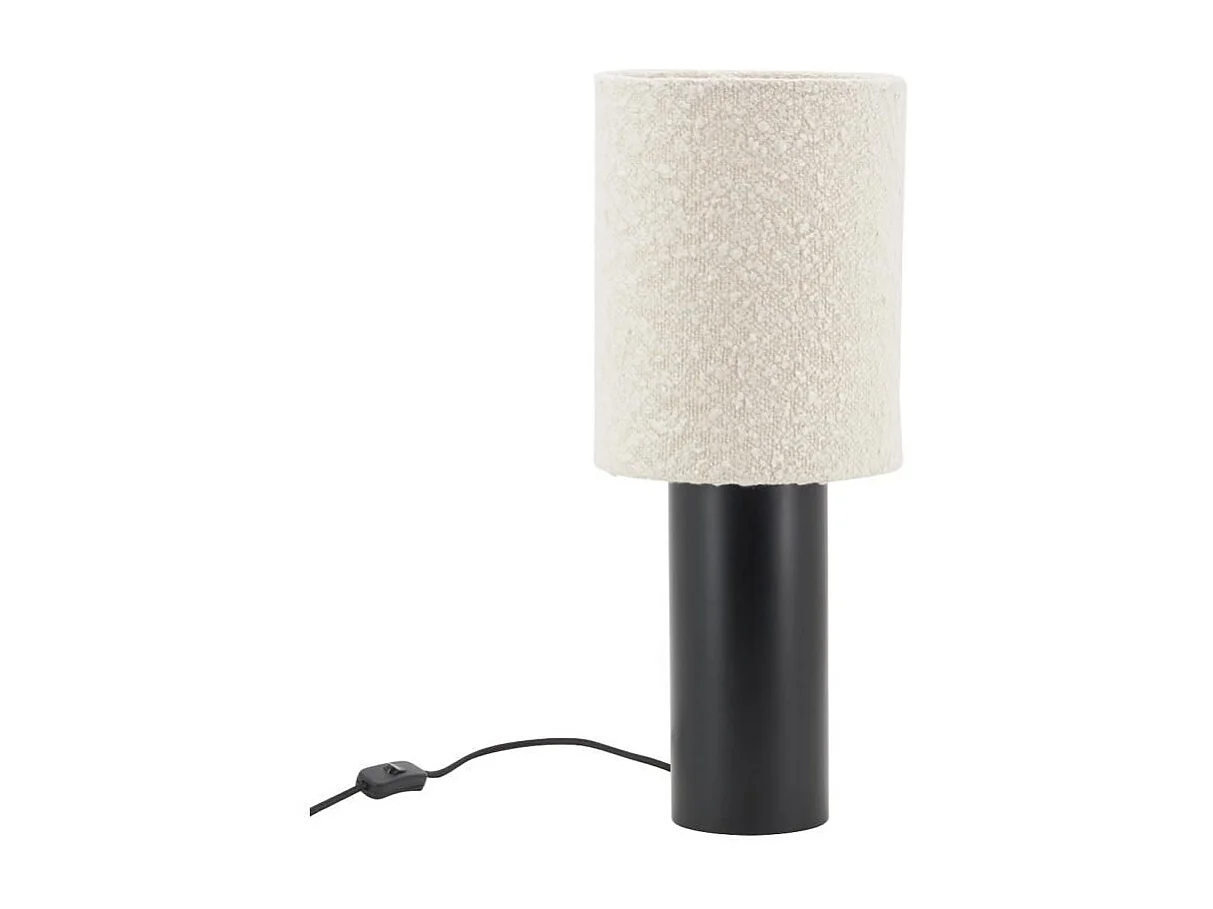Lampe en métal et coton bouclette