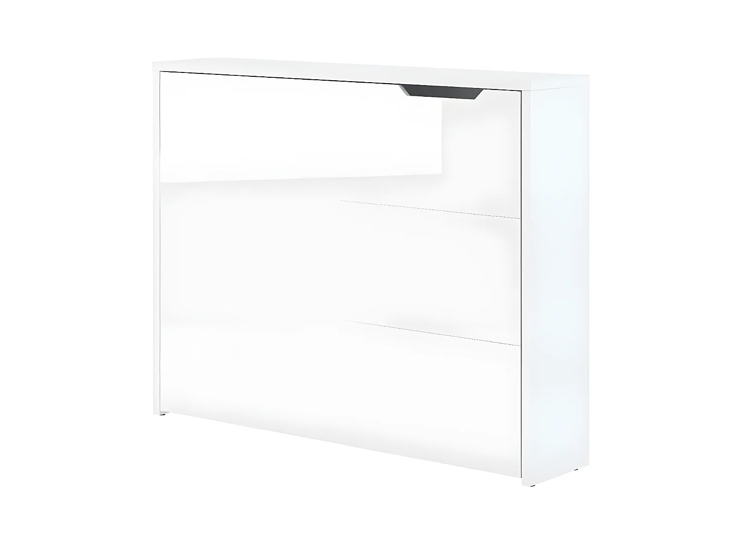 Lenart Bureau extensible avec rangement WORK CONCEPT CW01 L Gauche 115 cm blanc brillant