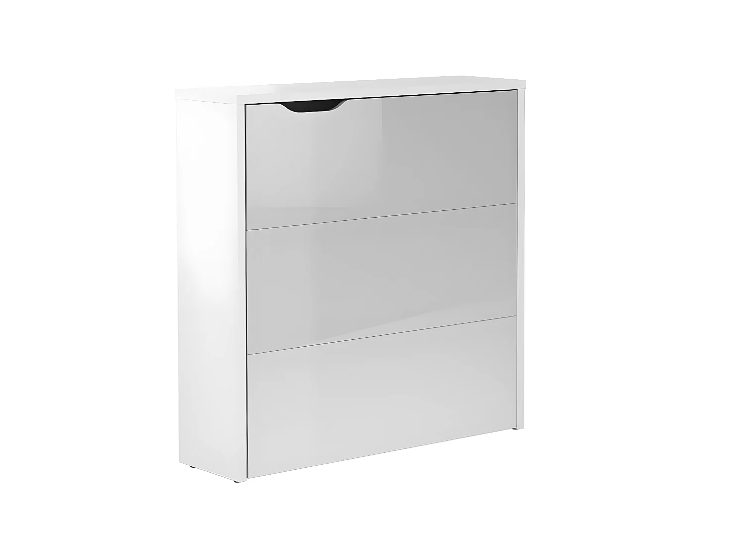 Lenart Bureau extensible avec rangement WORK CONCEPT SLIM CW02 P Droit 90 cm blanc brillant