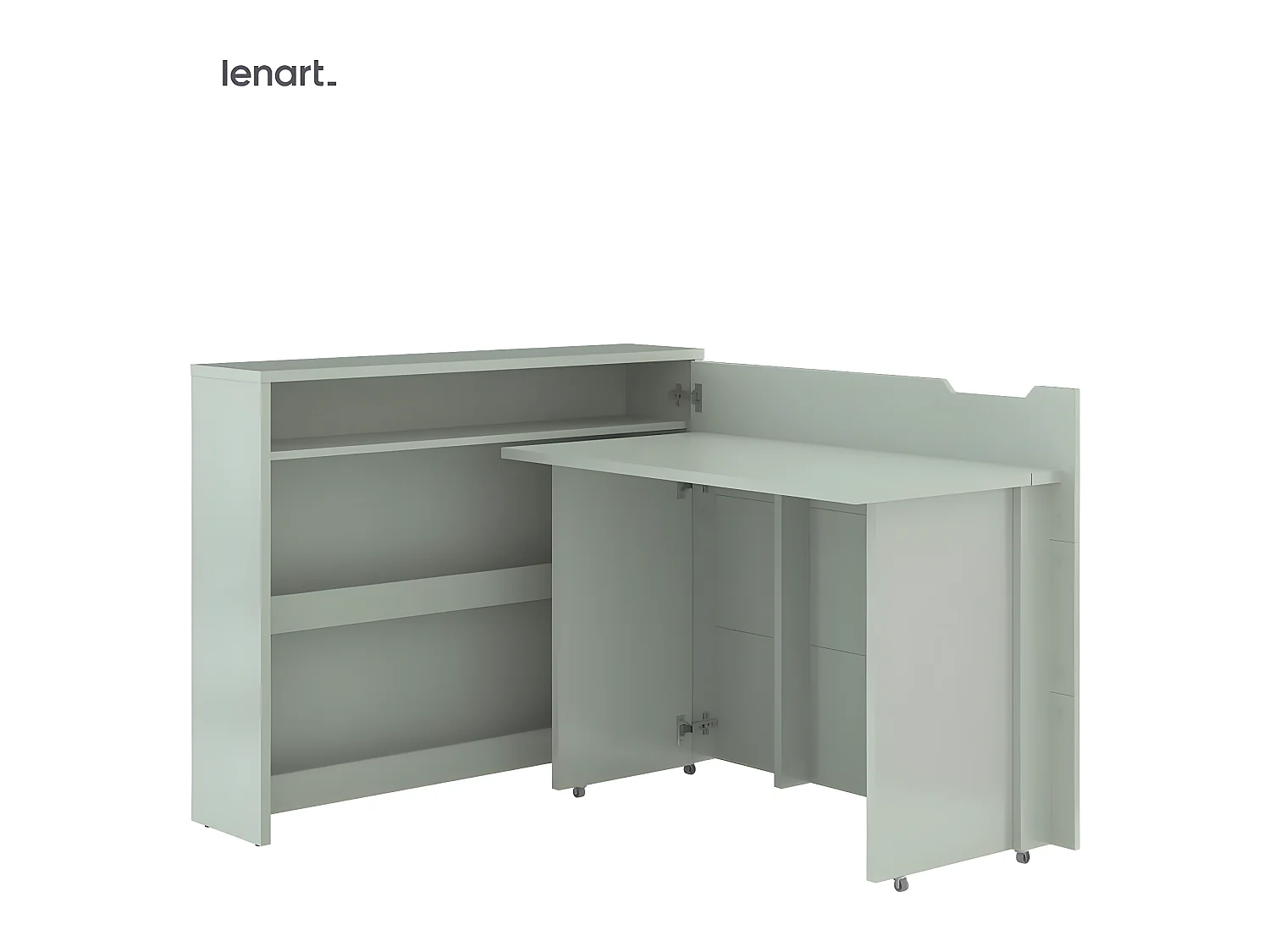 Lenart Uitschuifbaar bureau met opbergruimte WORK CONCEPT CW01 P Rechts 115 cm salie