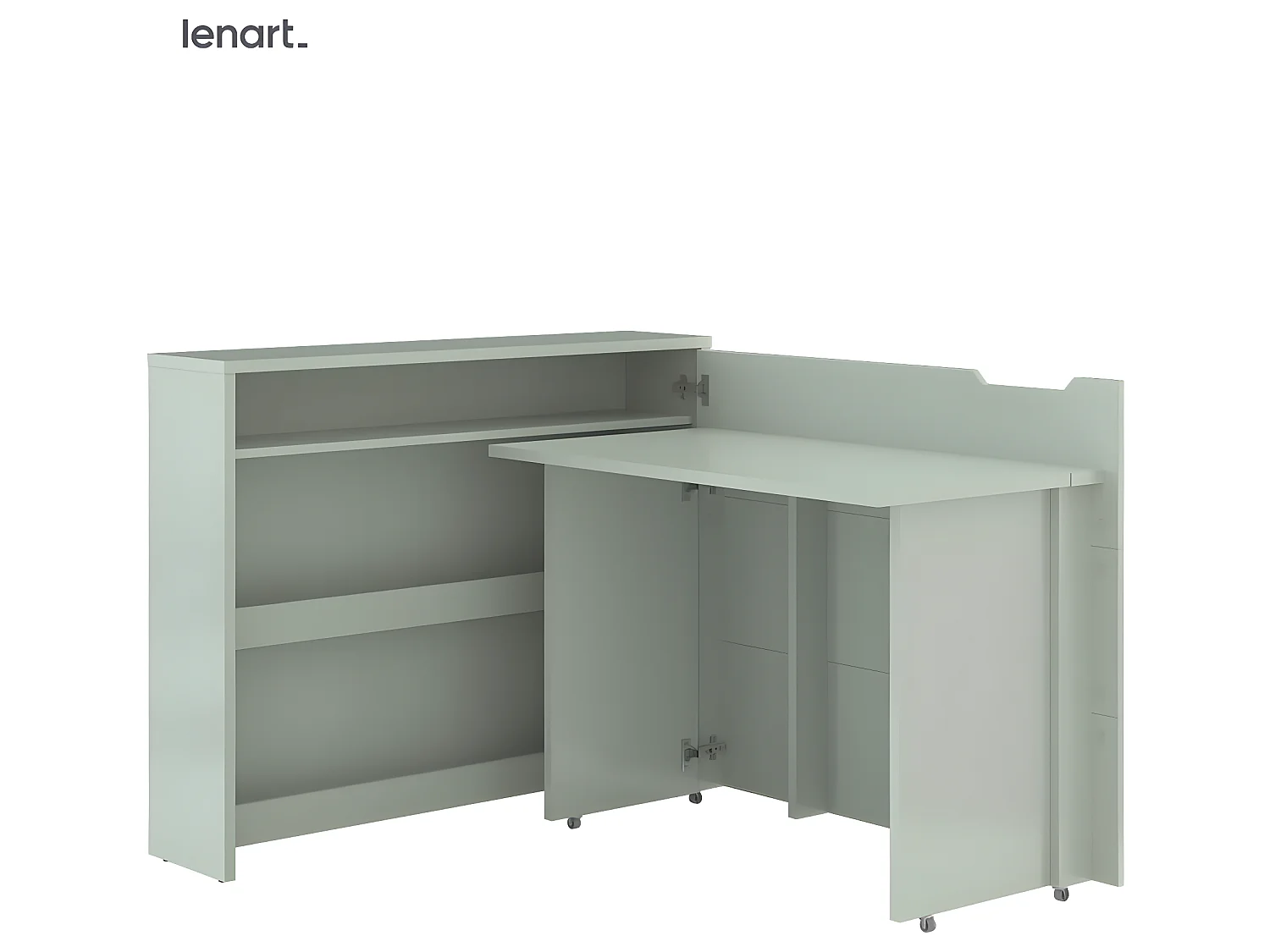 Lenart Uitschuifbaar bureau met opbergruimte WORK CONCEPT CW01 P Rechts 115 cm salie