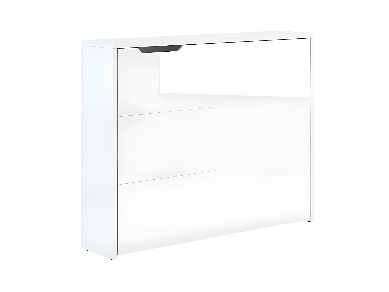 Lenart Scrivania estensibile con ripostiglio WORK CONCEPT CW01 P Destro 115 cm bianco lucido