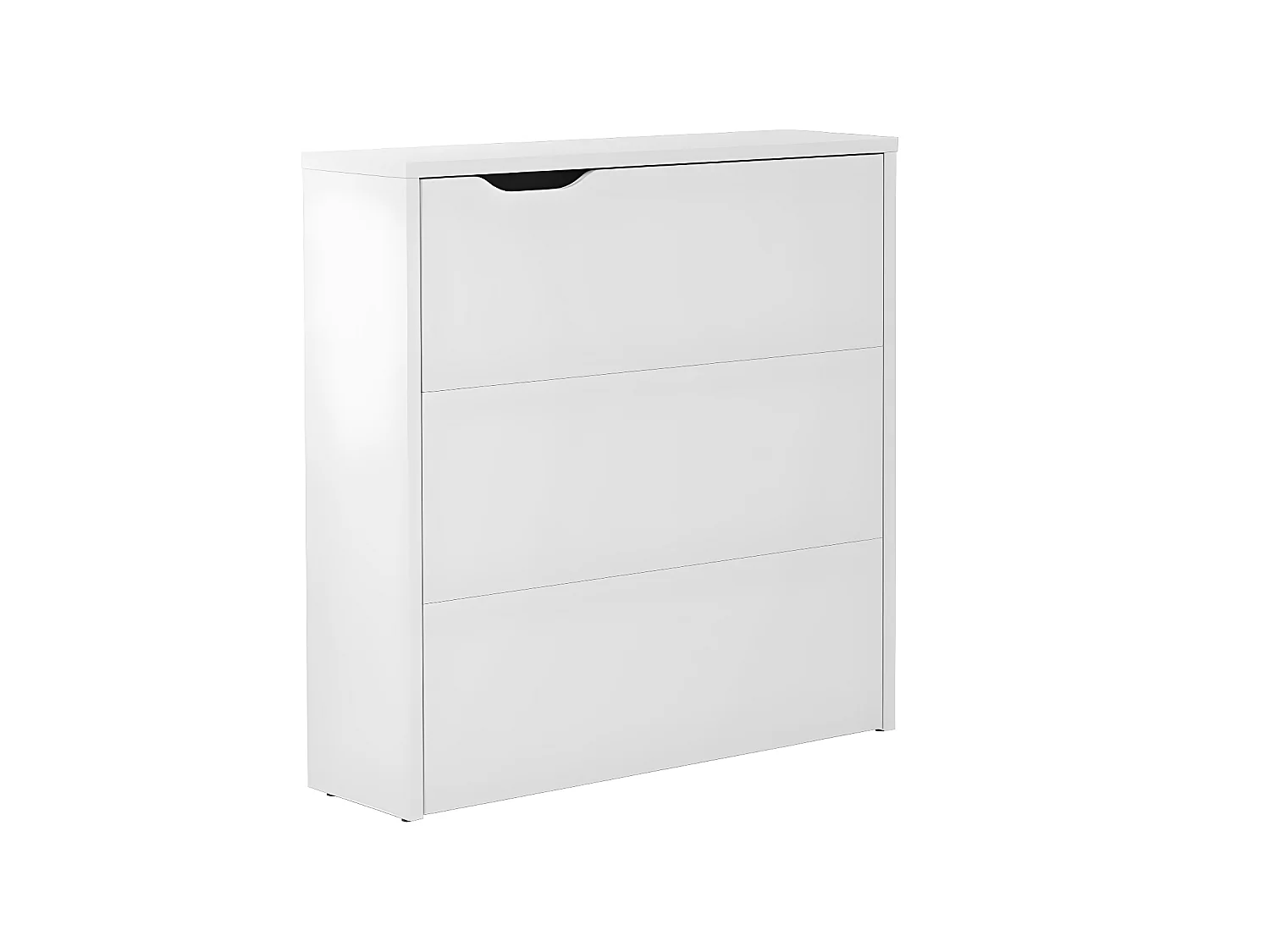 Lenart Ausziehbarer Schreibtisch mit Stauraum WORK CONCEPT SLIM CW02 P Rechts 90 cm Weiß Matt