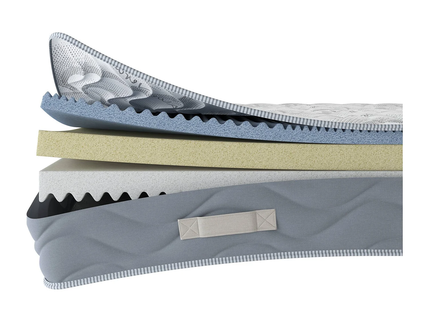 Matelas simple Dcorazz, Matelas Trioform Memory Foam, Matelas ergonomique, Matelas anti-acariens et hypoallergénique, 100% Made in Italy, 80x190xh25 cm