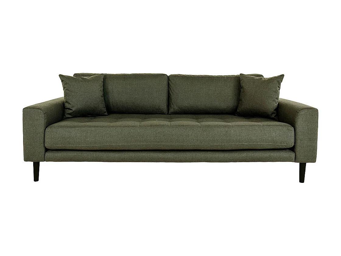 Lido canapé 3 personnes 2 coussins vert.