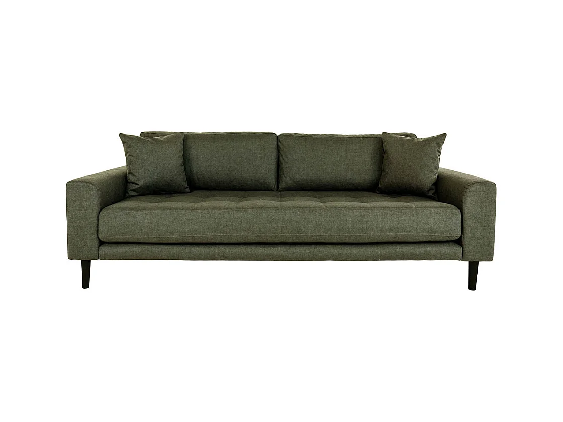 Lido Sofa 3 Personen 2 Kissen grün.