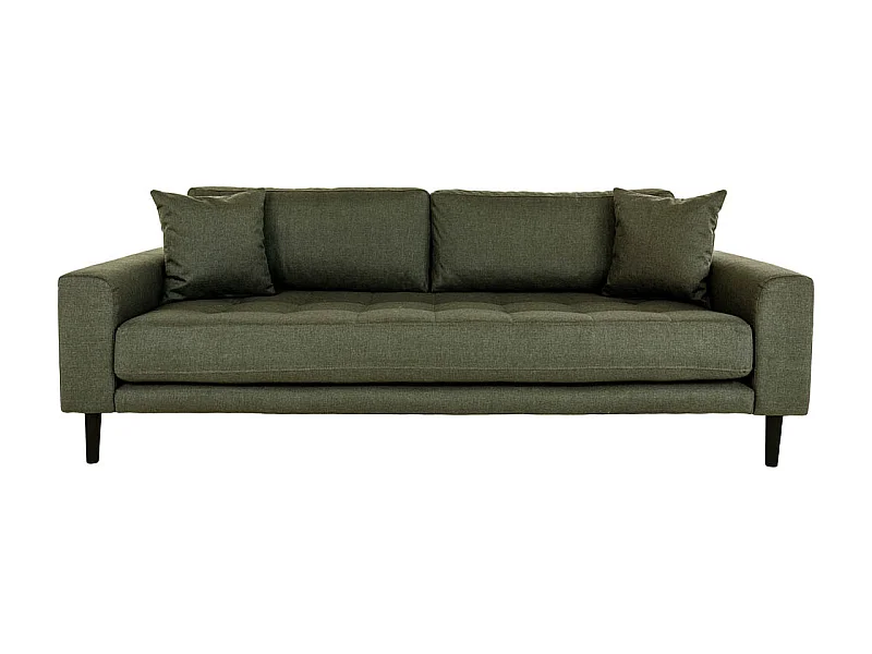 Lido canapé 3 personnes 2 coussins vert.