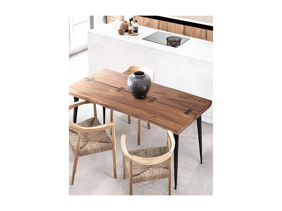 Kanpur - Table repas en suar massif L160 cm 6 pers.